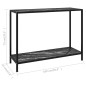 vidaXL Tavolo Consolle Nero 100x35x75 cm in Vetro Temperato vidaXL Tavolo Consolle Nero 100x35x75 cm in Vetro Temperato