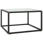 vidaXL Tavolino da Salotto Nero con Vetro Marmo Bianco 60x60x35 cm vidaXL Tavolino da Salotto Nero con Vetro Marmo Bianco 60x60x35 cm