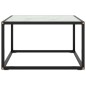vidaXL Tavolino da Salotto Nero con Vetro Marmo Bianco 60x60x35 cm vidaXL Tavolino da Salotto Nero con Vetro Marmo Bianco 60x60x35 cm