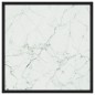 vidaXL Tavolino da Salotto Nero con Vetro Marmo Bianco 60x60x35 cm vidaXL Tavolino da Salotto Nero con Vetro Marmo Bianco 60x60x35 cm