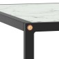 vidaXL Tavolino da Salotto Nero con Vetro Marmo Bianco 60x60x35 cm vidaXL Tavolino da Salotto Nero con Vetro Marmo Bianco 60x60x35 cm