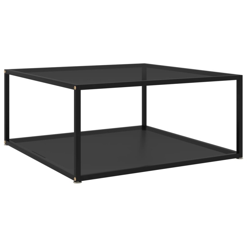 322893 vidaXL Coffee Table Black 80x80x35 cm Tempered Glass 322893 vidaXL Coffee Table Black 80x80x35 cm Tempered Glass