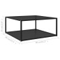 322893 vidaXL Coffee Table Black 80x80x35 cm Tempered Glass 322893 vidaXL Coffee Table Black 80x80x35 cm Tempered Glass