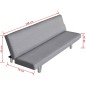vidaXL Divano Letto Grigio Chiaro in Poliestere