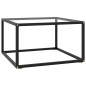 vidaXL Tavolino da Salotto Nero con Vetro Temperato 60x60x35 cm 