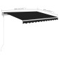 Tenda da Sole Retrattile Manuale con Pali 3x2,5 m Antracite Tenda da Sole Retrattile Manuale con Pali 3x2,5 m Antracite