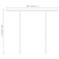 Tenda da Sole Retrattile Manuale con Pali 3x2,5 m Antracite Tenda da Sole Retrattile Manuale con Pali 3x2,5 m Antracite