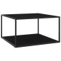 vidaXL Tavolino da Salotto Nero con Vetro Nero 90x90x50 cm vidaXL Tavolino da Salotto Nero con Vetro Nero 90x90x50 cm