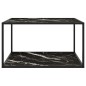 vidaXL Tavolino da Salotto Nero e Vetro Nero Marmorizzato 90x90x50 cm vidaXL Tavolino da Salotto Nero e Vetro Nero Marmorizzato 90x90x50 cm