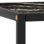 vidaXL Tavolino da Salotto Nero e Vetro Nero Marmorizzato 90x90x50 cm vidaXL Tavolino da Salotto Nero e Vetro Nero Marmorizzato 90x90x50 cm