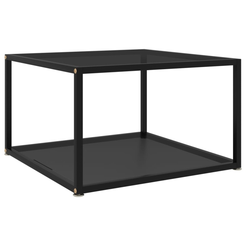 vidaXL Tavolino da Salotto Nero 60x60x35 cm in Vetro Temperato vidaXL Tavolino da Salotto Nero 60x60x35 cm in Vetro Temperato