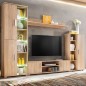 Parete Attrezzata Porta TV con Luci LED Rovere Sonoma Parete Attrezzata Porta TV con Luci LED Rovere Sonoma