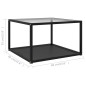 vidaXL Tavolino da Salotto Trasparente e Nero 60x60x35cm in Vetro Temperato vidaXL Tavolino da Salotto Trasparente e Nero 60x60x35cm in Vetro Temperato