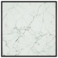 vidaXL Tavolino Nero con Vetro Bianco Marmorizzato 90x90x50 cm vidaXL Tavolino Nero con Vetro Bianco Marmorizzato 90x90x50 cm