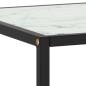 vidaXL Tavolino Nero con Vetro Bianco Marmorizzato 90x90x50 cm vidaXL Tavolino Nero con Vetro Bianco Marmorizzato 90x90x50 cm