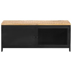 vidaXL Tavolino da Caffè 90x50x37 cm in Legno Massello di Mango Grezzo