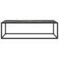 vidaXL Tavolino da Salotto Nero con Vetro Marmo Nero 120x50x35 cm vidaXL Tavolino da Salotto Nero con Vetro Marmo Nero 120x50x35 cm