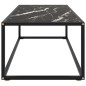 vidaXL Tavolino da Salotto Nero con Vetro Marmo Nero 120x50x35 cm vidaXL Tavolino da Salotto Nero con Vetro Marmo Nero 120x50x35 cm