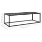 vidaXL Tavolino da Salotto Nero con Vetro Marmo Nero 120x50x35 cm vidaXL Tavolino da Salotto Nero con Vetro Marmo Nero 120x50x35 cm