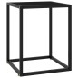vidaXL Tavolino da Salotto Nero con Vetro Nero 40x40x50 cm vidaXL Tavolino da Salotto Nero con Vetro Nero 40x40x50 cm