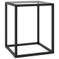 vidaXL Tavolino da Salotto Nero con Vetro Temperato 40x40x50 cm vidaXL Tavolino da Salotto Nero con Vetro Temperato 40x40x50 cm