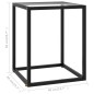 vidaXL Tavolino da Salotto Nero con Vetro Temperato 40x40x50 cm vidaXL Tavolino da Salotto Nero con Vetro Temperato 40x40x50 cm