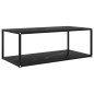 vidaXL Tavolino da Salotto Nero 100x50x35 cm in Vetro Temperato vidaXL Tavolino da Salotto Nero 100x50x35 cm in Vetro Temperato