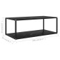 vidaXL Tavolino da Salotto Nero 100x50x35 cm in Vetro Temperato vidaXL Tavolino da Salotto Nero 100x50x35 cm in Vetro Temperato