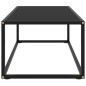 vidaXL Tavolino da Salotto Nero con Vetro Nero 100x50x35 cm 