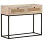 vidaXL Tavolo Consolle 100x35x76 cm Massello di Mango e Canna Naturale vidaXL Tavolo Consolle 100x35x76 cm Massello di Mango e Canna Naturale