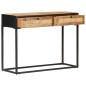vidaXL Tavolo Consolle 100x35x75 cm in Legno di Mango e Canna Naturale vidaXL Tavolo Consolle 100x35x75 cm in Legno di Mango e Canna Naturale