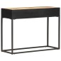 vidaXL Tavolo Consolle 100x35x75 cm in Legno di Mango e Canna Naturale vidaXL Tavolo Consolle 100x35x75 cm in Legno di Mango e Canna Naturale