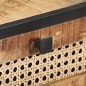 vidaXL Tavolo Consolle 100x35x75 cm in Legno di Mango e Canna Naturale vidaXL Tavolo Consolle 100x35x75 cm in Legno di Mango e Canna Naturale
