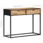 vidaXL Tavolo Consolle 100x35x75 cm in Legno di Mango e Canna Naturale vidaXL Tavolo Consolle 100x35x75 cm in Legno di Mango e Canna Naturale