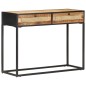 vidaXL Tavolo Consolle 100x35x75 cm in Legno di Mango e Canna Naturale vidaXL Tavolo Consolle 100x35x75 cm in Legno di Mango e Canna Naturale