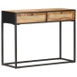 vidaXL Tavolo Consolle 100x35x75 cm in Legno di Mango e Canna Naturale vidaXL Tavolo Consolle 100x35x75 cm in Legno di Mango e Canna Naturale