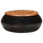 vidaXL Tavolino da Caffè Nero 68x68x30 cm Legno Massello di Recupero vidaXL Tavolino da Caffè Nero 68x68x30 cm Legno Massello di Recupero