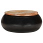 vidaXL Tavolino da Caffè Nero 68x68x30 cm Legno Massello di Recupero vidaXL Tavolino da Caffè Nero 68x68x30 cm Legno Massello di Recupero