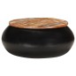 vidaXL Tavolino da Caffè Nero 68x68x30 cm Legno Massello di Recupero vidaXL Tavolino da Caffè Nero 68x68x30 cm Legno Massello di Recupero
