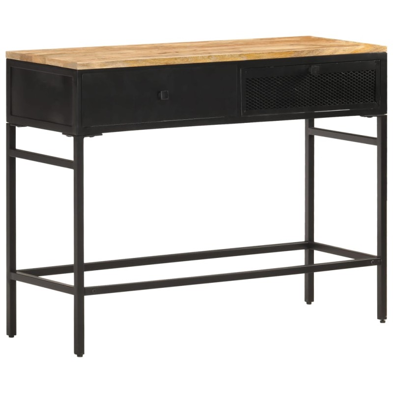 vidaXL Credenza 100x35x77 cm in Legno Massello di Mango Grezzo vidaXL Credenza 100x35x77 cm in Legno Massello di Mango Grezzo