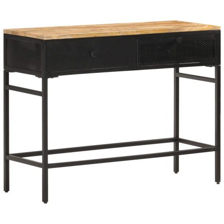 vidaXL Credenza 100x35x77 cm in Legno Massello di Mango Grezzo