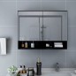 vidaXL Armadietto a Specchio con LED Nero 80x15x60 cm in MDF vidaXL Armadietto a Specchio con LED Nero 80x15x60 cm in MDF
