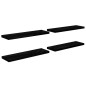 vidaXL Scaffali a Parete 4 pz Nero Lucido 120x23,5x3,8 cm in MDF vidaXL Scaffali a Parete 4 pz Nero Lucido 120x23,5x3,8 cm in MDF