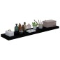 vidaXL Scaffali a Parete 4 pz Nero Lucido 120x23,5x3,8 cm in MDF vidaXL Scaffali a Parete 4 pz Nero Lucido 120x23,5x3,8 cm in MDF