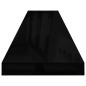 vidaXL Scaffali a Parete 4 pz Nero Lucido 120x23,5x3,8 cm in MDF vidaXL Scaffali a Parete 4 pz Nero Lucido 120x23,5x3,8 cm in MDF
