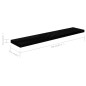 vidaXL Scaffali a Parete 4 pz Nero Lucido 120x23,5x3,8 cm in MDF vidaXL Scaffali a Parete 4 pz Nero Lucido 120x23,5x3,8 cm in MDF