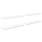 vidaXL Scaffali a Parete 4 pz Bianco Lucido 120x23,5x3,8 cm in MDF vidaXL Scaffali a Parete 4 pz Bianco Lucido 120x23,5x3,8 cm in MDF