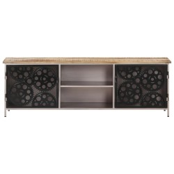 vidaXL Mobile Porta TV 120x30x40 cm in Legno di Mango Grezzo