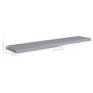 vidaXL Scaffali a Parete 2 pz Grigi 120x23,5x3,8 cm in MDF vidaXL Scaffali a Parete 2 pz Grigi 120x23,5x3,8 cm in MDF