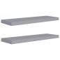 vidaXL Scaffali a Parete 2 pz Grigi 80x23,5x3,8 cm in MDF vidaXL Scaffali a Parete 2 pz Grigi 80x23,5x3,8 cm in MDF